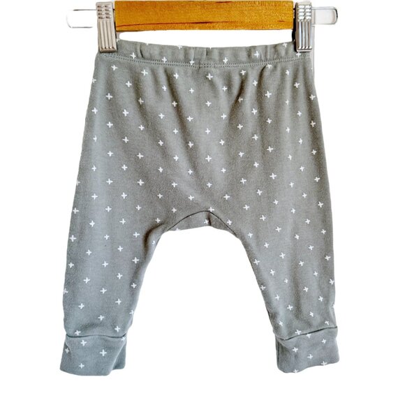 Q By Quincy Mae Organic Cotton Baby Pants Drawstring Sage Green 12-18M Pattern - Picture 2 of 6